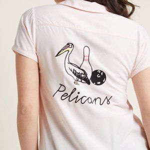 Modcloth Pelicans Bowling Button-Up Top